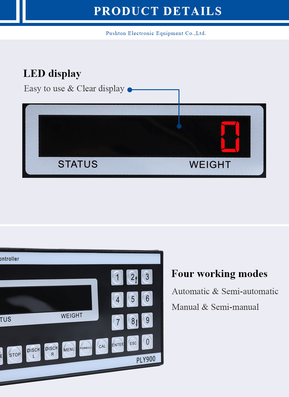 PLY900 Weighing Controller	