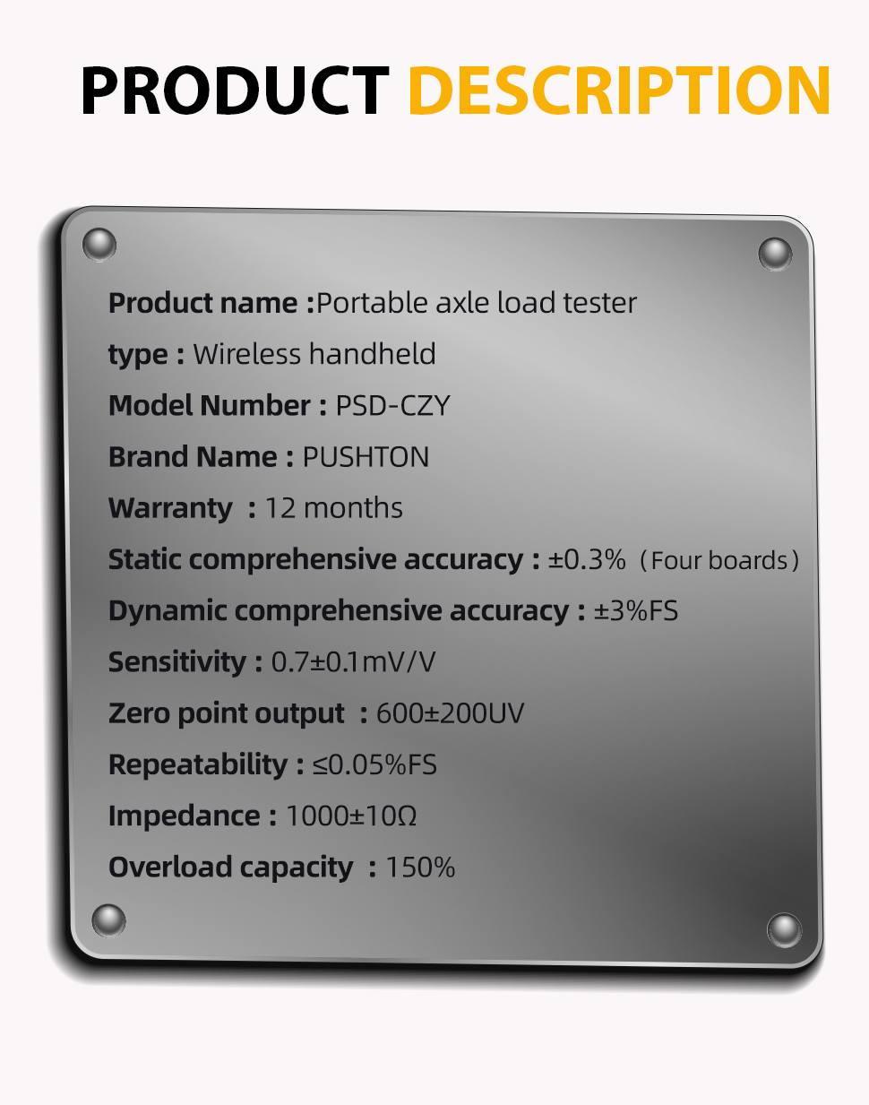 Portable axle load tester