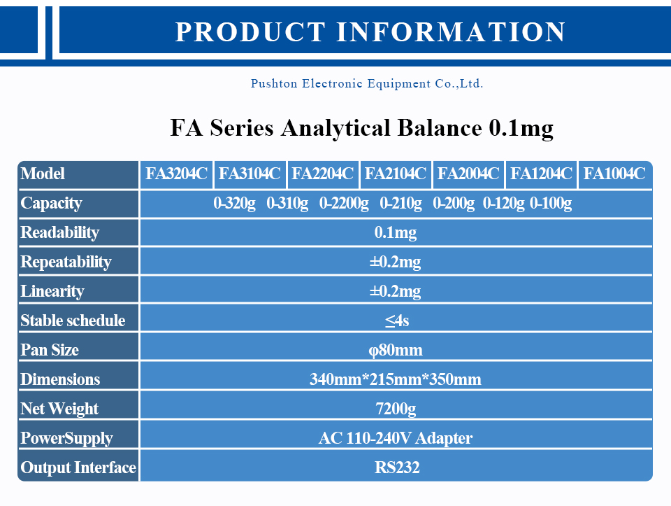 FA Series Analytical Balance (Touch Screen)(图1)